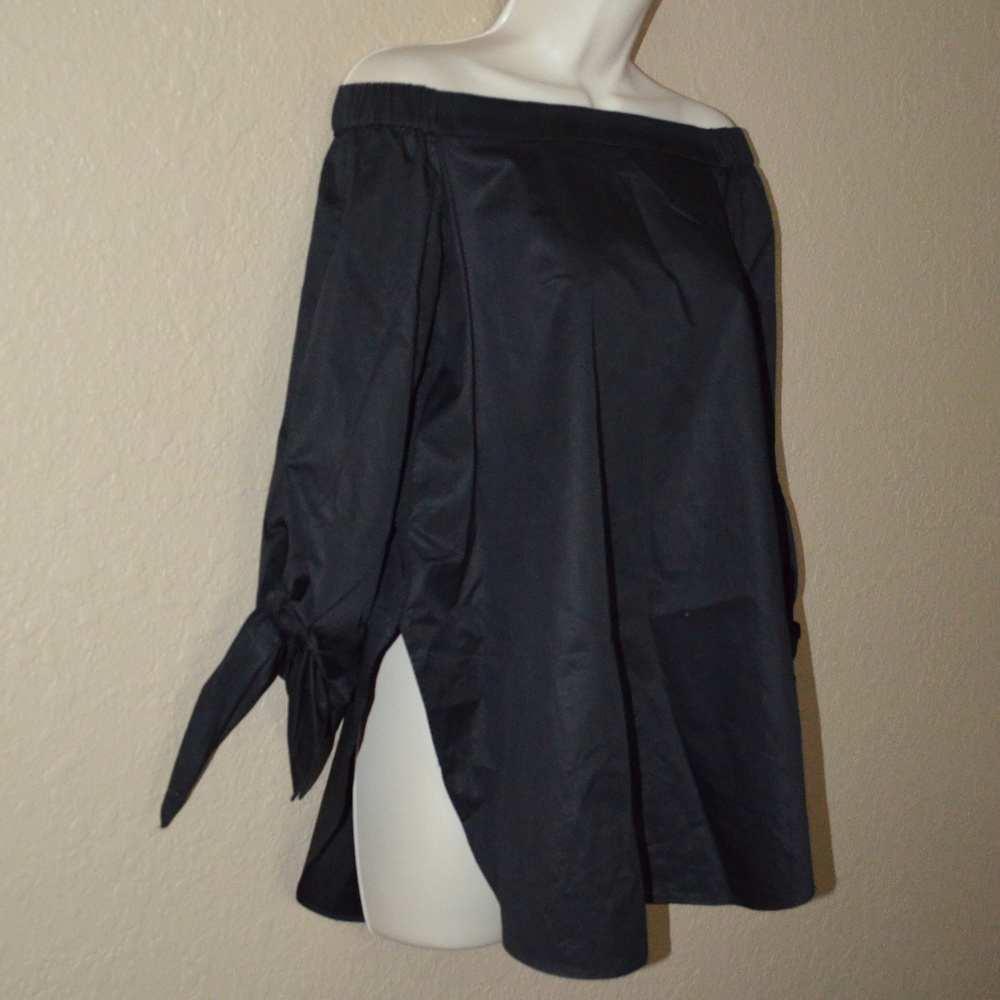 Size 0 Tibi Black Off Shoulder Blouse